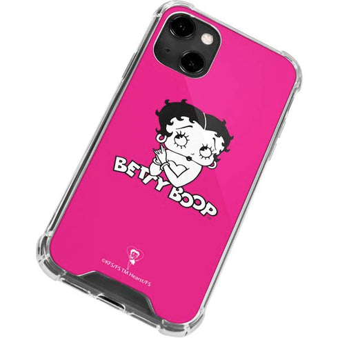 Betty Boop Pink Background iPhone 14 Clear Case